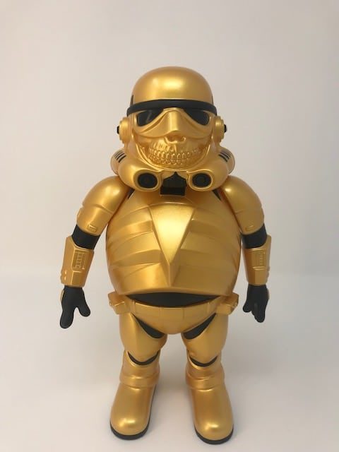 Ron English Grin Police Storm Trooper Gold Grin LE #/400! Signed 
