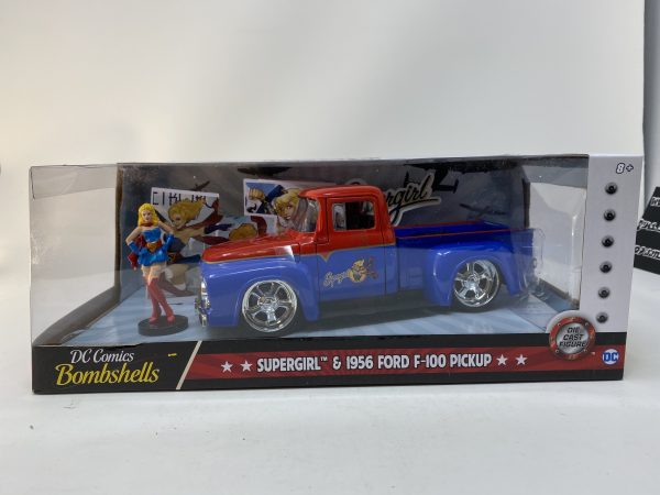 Metals Die Cast DC Bombshells- Supergirl & 1956 Ford F-100 Pickup
