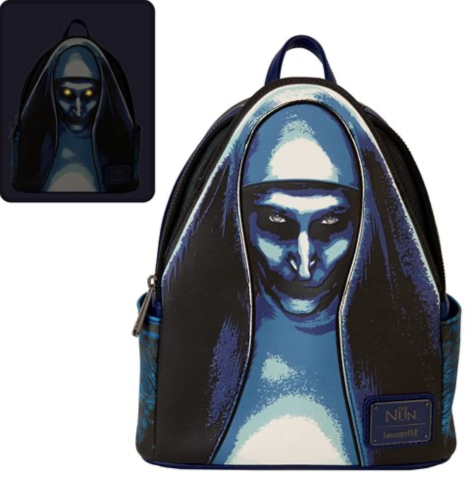 horror loungefly mini backpack Goosebumps Slappy Cosplay Shoulder Bag The collectible backpack measures approximately 10 1/2 Loungefly Halloween Michael Myers Mini