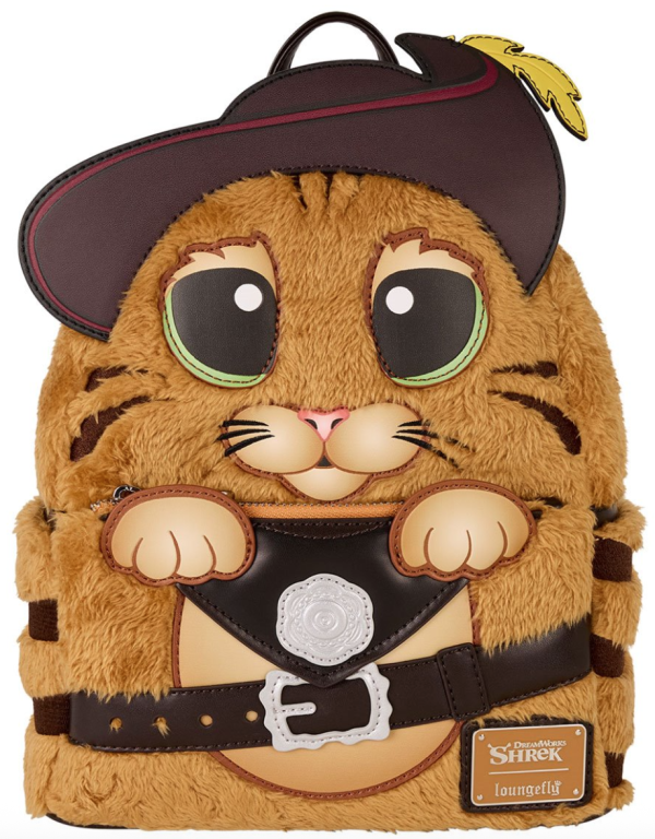 Loungefly Mini Backpack: Shrek- Puss in Boots Faux Fur