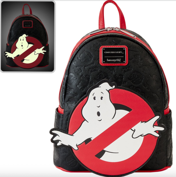 Loungefly Mini Backpack: Ghostbusters No Ghosts Logo GITD