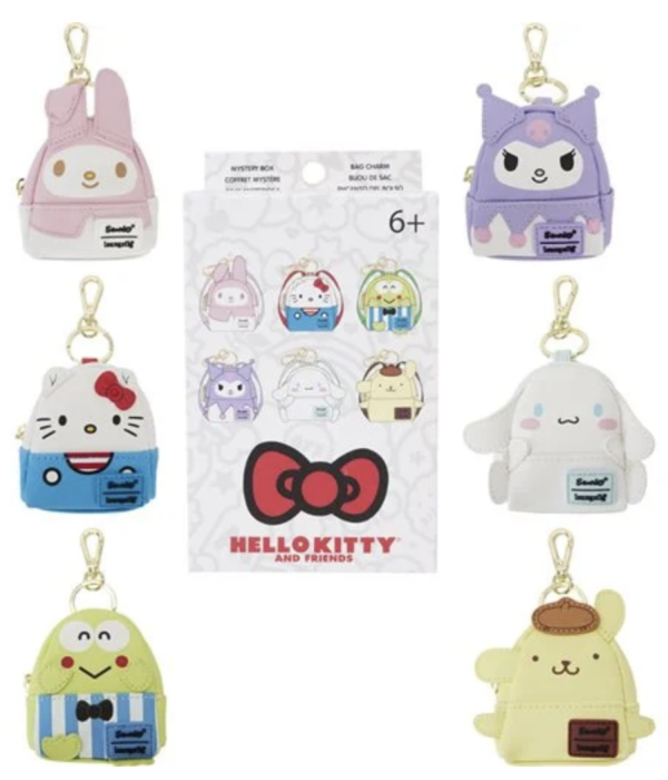 Loungefly Mini Backpack Bag Charm: Hello Kitty 50th Ann. Blind Box